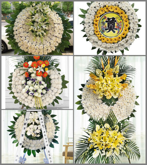 湖北黄石市阳新县浮屠镇芦湖村花圈速递